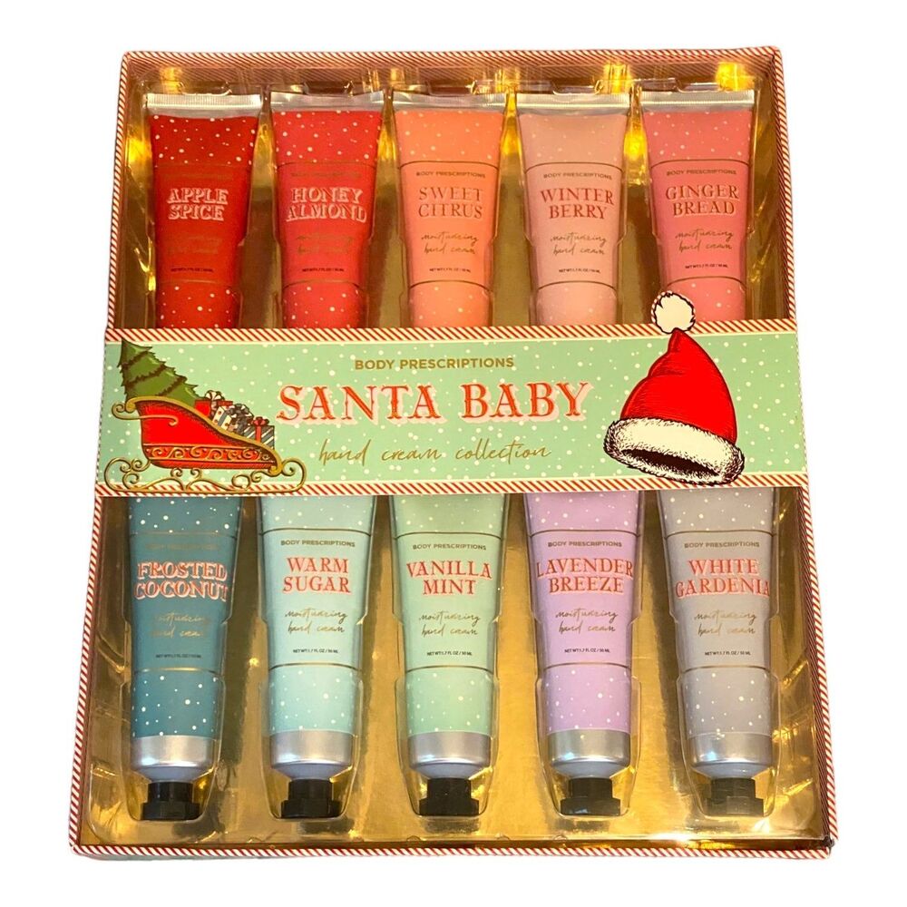 BODY PRESCRIPTIONS *SANTA BABY* 10 pcs Winter Hand Cream Collection NIB